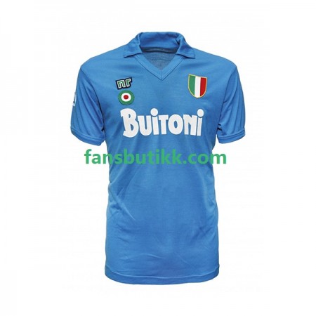 Fotballdrakt SSC SSC Napoli 1987 Retro Hjemmetrøye 1988 Kortermet